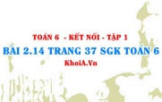 Bài 2.14 trang 37 SGK Toán 6 tập 1 Kết nối tri thức